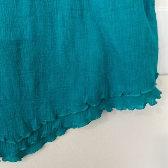 Soft Surroundings Teal Relaxed Fit Top L - Picture 2 of 6